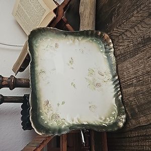 VINTAGE WARWICK CHINA SERVING TRAY Size 8” x 9”